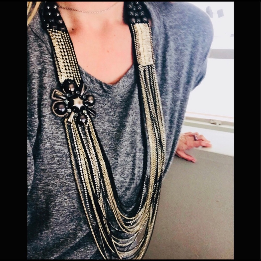 Stella & Dot | Limited Ed SILVER Gunmetal & Hematite⚔️Nolita Statement N… - Picture 7 of 13